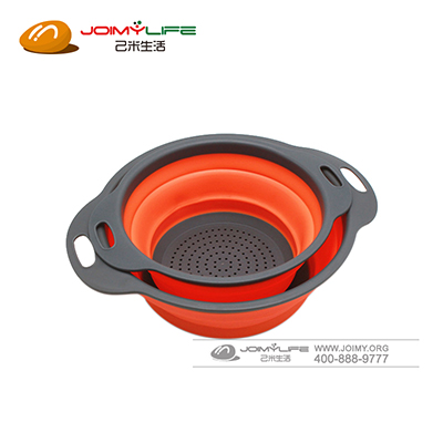 两件套折叠滤水篮　沥水洗菜盆厨房工具定制