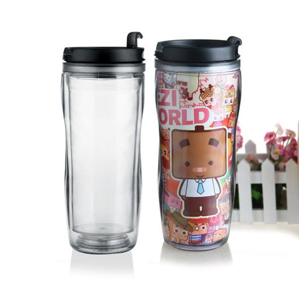 韩版塑料保温随手广告杯