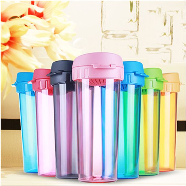 茶韵塑料便携休闲直身杯