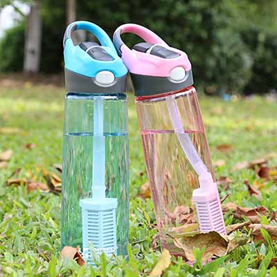 户外活性炭过滤水壶旅行杯