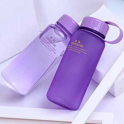 塑料 直身磨砂简约便携水瓶