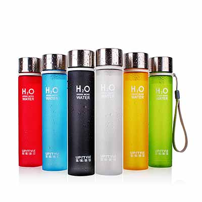 炫彩磨砂直身杯水杯塑料随行杯