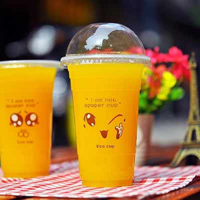 <b>表情塑料杯一次性奶茶杯</b>