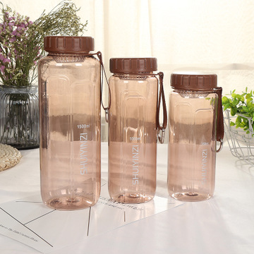 太空杯便携水杯塑料学生水壶 简约随手杯直身透明太空杯厂家批发