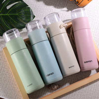 麦香玻璃杯定制 环保杯批发厂家直销 麦秸广告杯定做logo