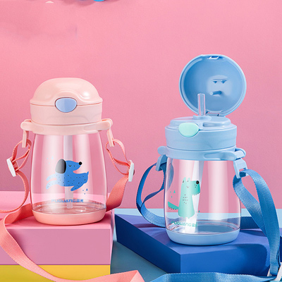富光儿童吸管水杯便携夏天防摔可爱卡通塑料杯子带把幼儿园小学生