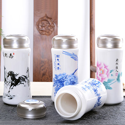 <b>随身茶杯办公杯青花瓷保温杯</b>
