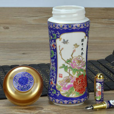 陶瓷杯青花瓷杯保温杯商务礼品杯子定制