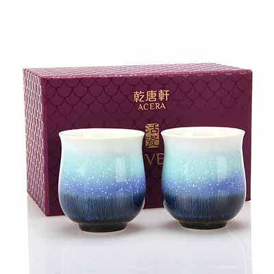 雪晶釉中杯2只套装礼盒