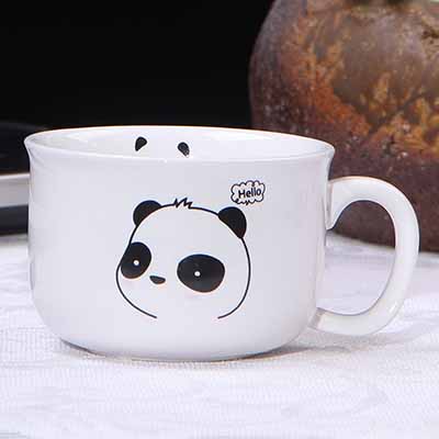 可爱熊猫陶瓷牛奶杯