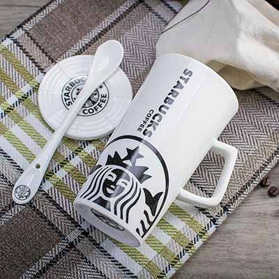 简约星巴克大容量陶瓷杯