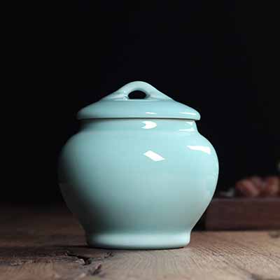 龙泉青瓷陈相源手工茶叶罐
