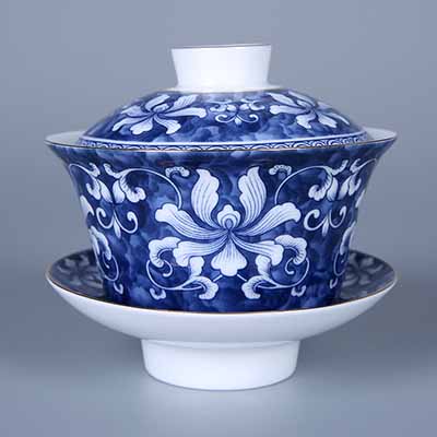 仿古陶瓷三才碗功夫茶具泡茶器