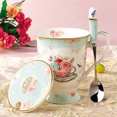 <b>欧式简约田园下午茶骨瓷杯子</b>