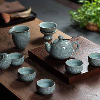 <b>龙泉青瓷整套功夫茶具</b>