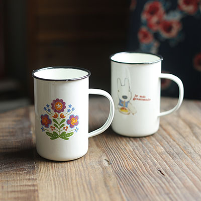 <b>咖啡树高口搪瓷杯</b>