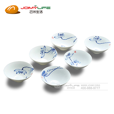 手绘陶瓷茶杯整套 斗笠功夫茶具茶碗