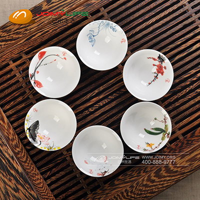易信创意手绘陶瓷茶具功夫杯定制