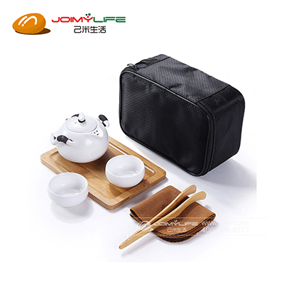 旅行茶具套装 定窑功夫陶瓷一壶四杯 可印广告LOGO礼品批发