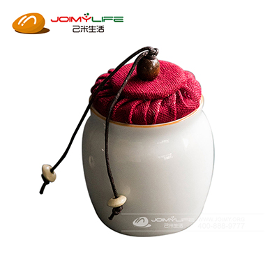 景德镇甜白瓷小号茶叶罐 功夫茶具定制