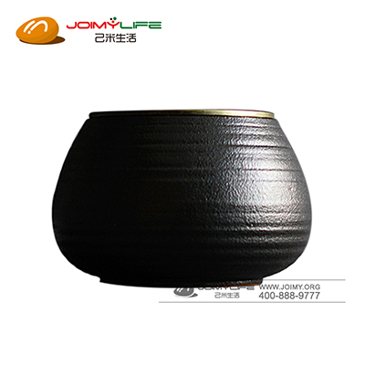 铜盖粗陶手拉胚黑陶 陶瓷大号茶洗茶具定制