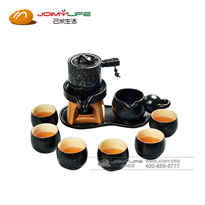 复古石磨半自动茶具套装定制