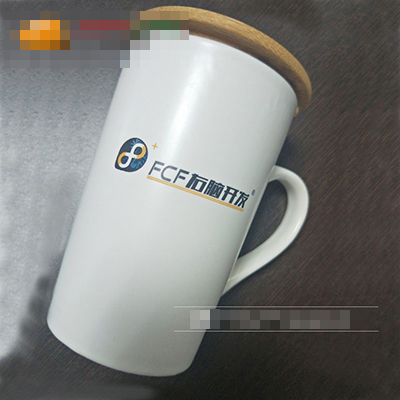 2018年5月 FCF右脑开发白瓷陶瓷水杯定做