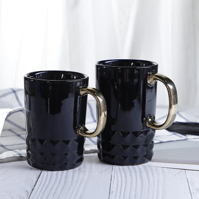 厂家直销陶瓷杯马克杯菠萝杯办公杯咖啡杯骨瓷可定制logo