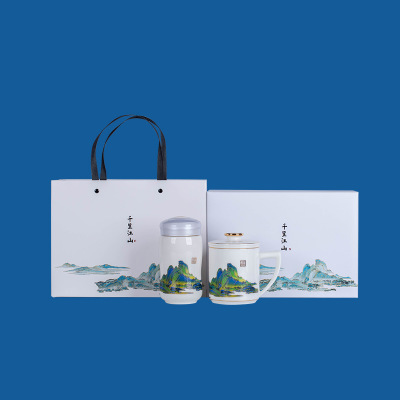 陶瓷水杯套装定做厂家 陶瓷马克杯礼品套装订制