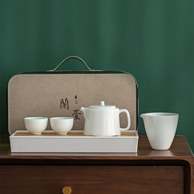 兰台清新.鸣便携款一壶二杯 一公道一茶盘一便携