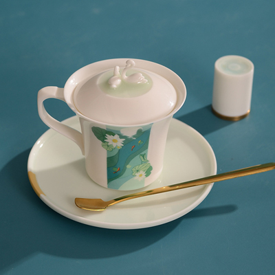 兰台子衿杯月华清慢单杯办公杯加搅拌勺