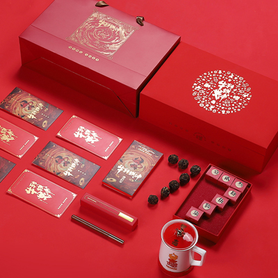 牛转乾坤白瓷办公杯白茶龙珠茶套组礼盒牛年新春好礼