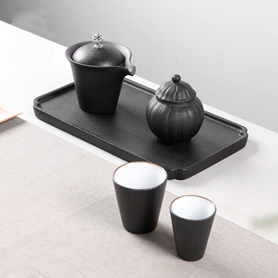 快客杯旅行功夫茶具套装 一壶二杯便携包式办公户外简易泡茶壶茶杯