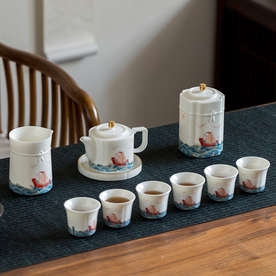 方然礼品定制 四海升平茶具套装可印logo 商务茶具礼盒开业伴手礼