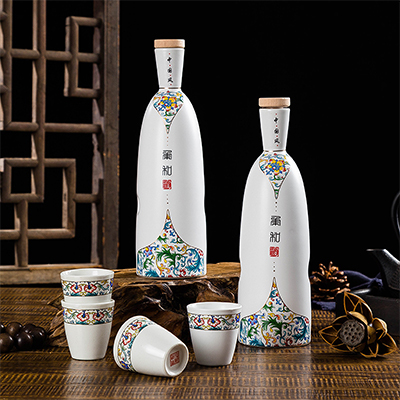 景德镇陶瓷酒瓶 1斤装坛子创意装饰中式酒壶密封