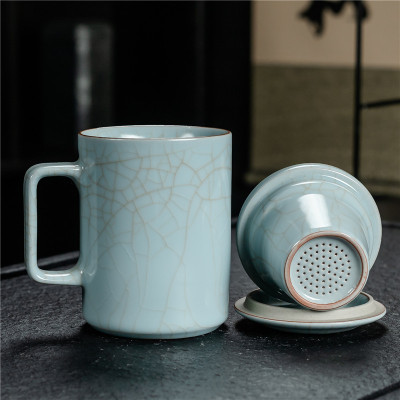 办公杯个人泡茶杯子 茶水分离过滤杯新款