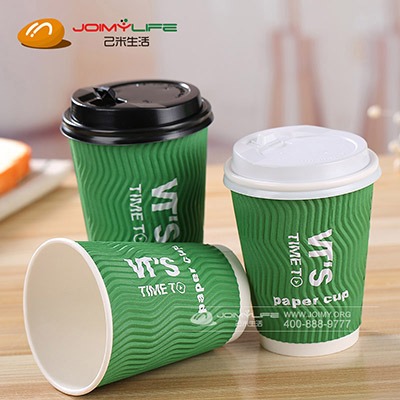 一次性隔热防烫VTS瓦楞纸杯定制