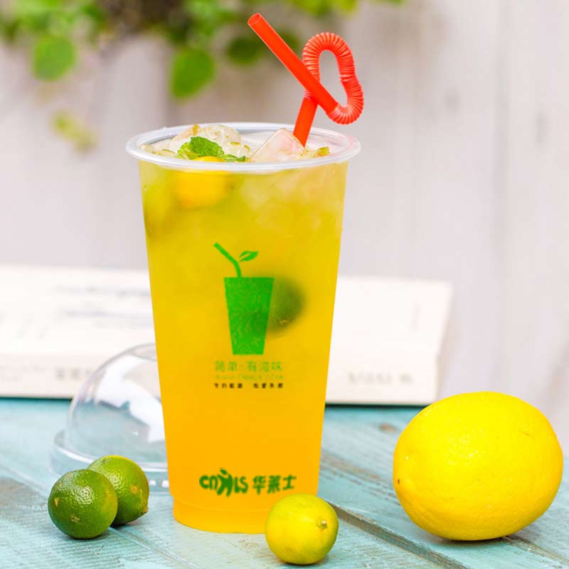华莱士集团定制夏季餐饮果汁杯案例