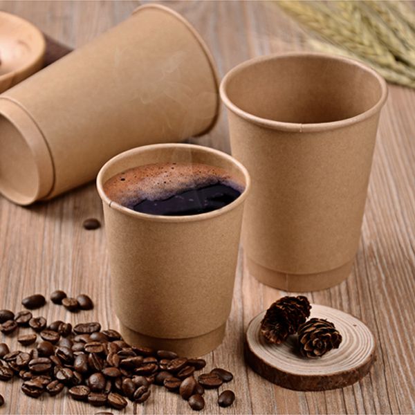 双层纯牛皮纸隔热中空纸杯
