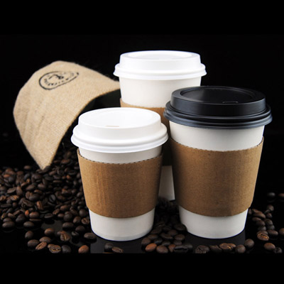 带封套一次性咖啡纸杯